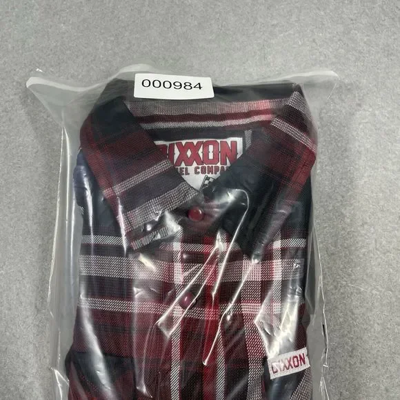 Dixxon Flannel Shirt Womens Small Red Black The Matchless Pearl Snap Western - Picture 12 of 12